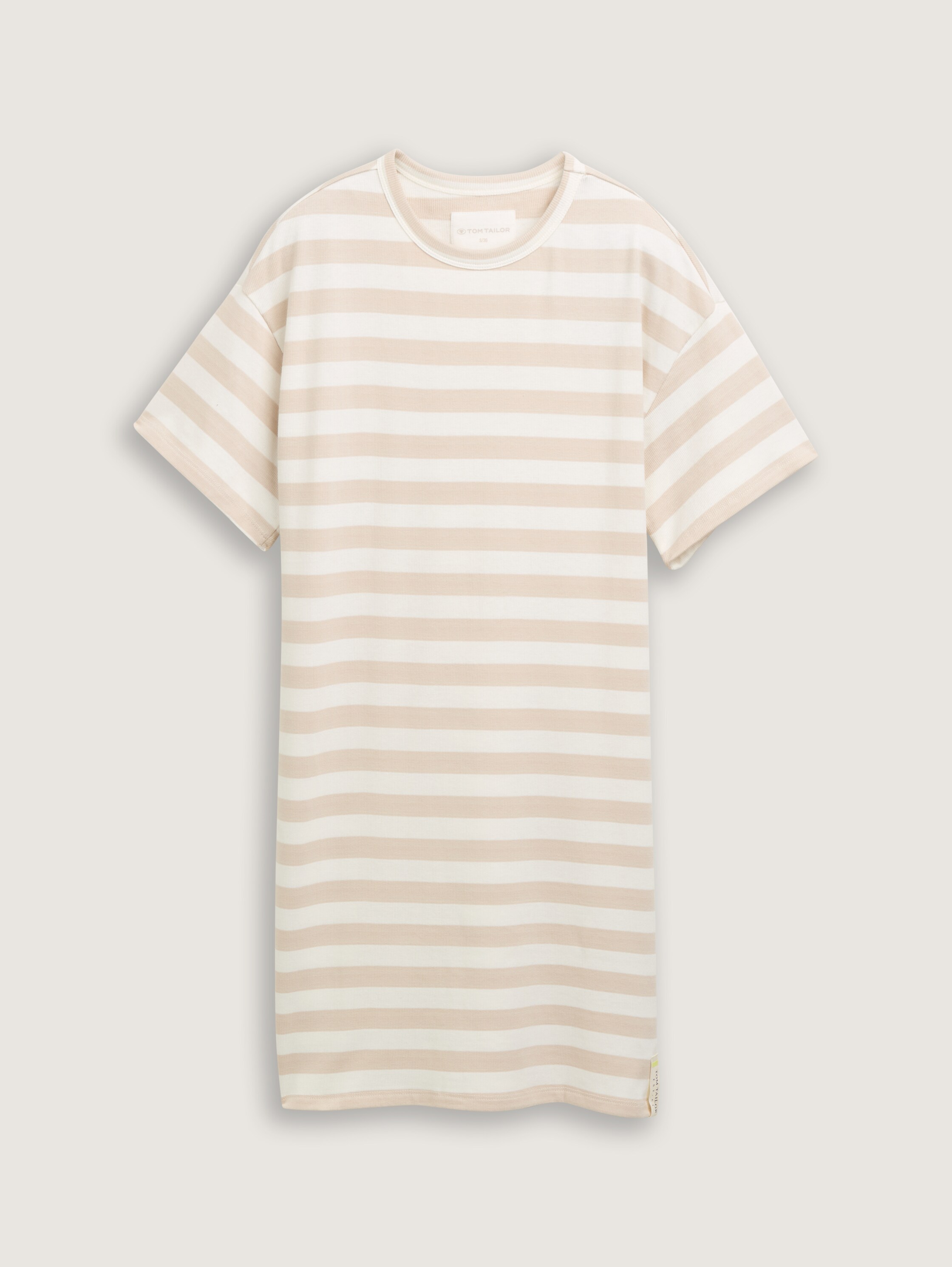 Gestreiftes Nachthemd - greylighthorizontal_stripe - 