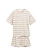 Ausgewählt, Pyjama-Set mit Streifenmuster von Tom Tailor, beige