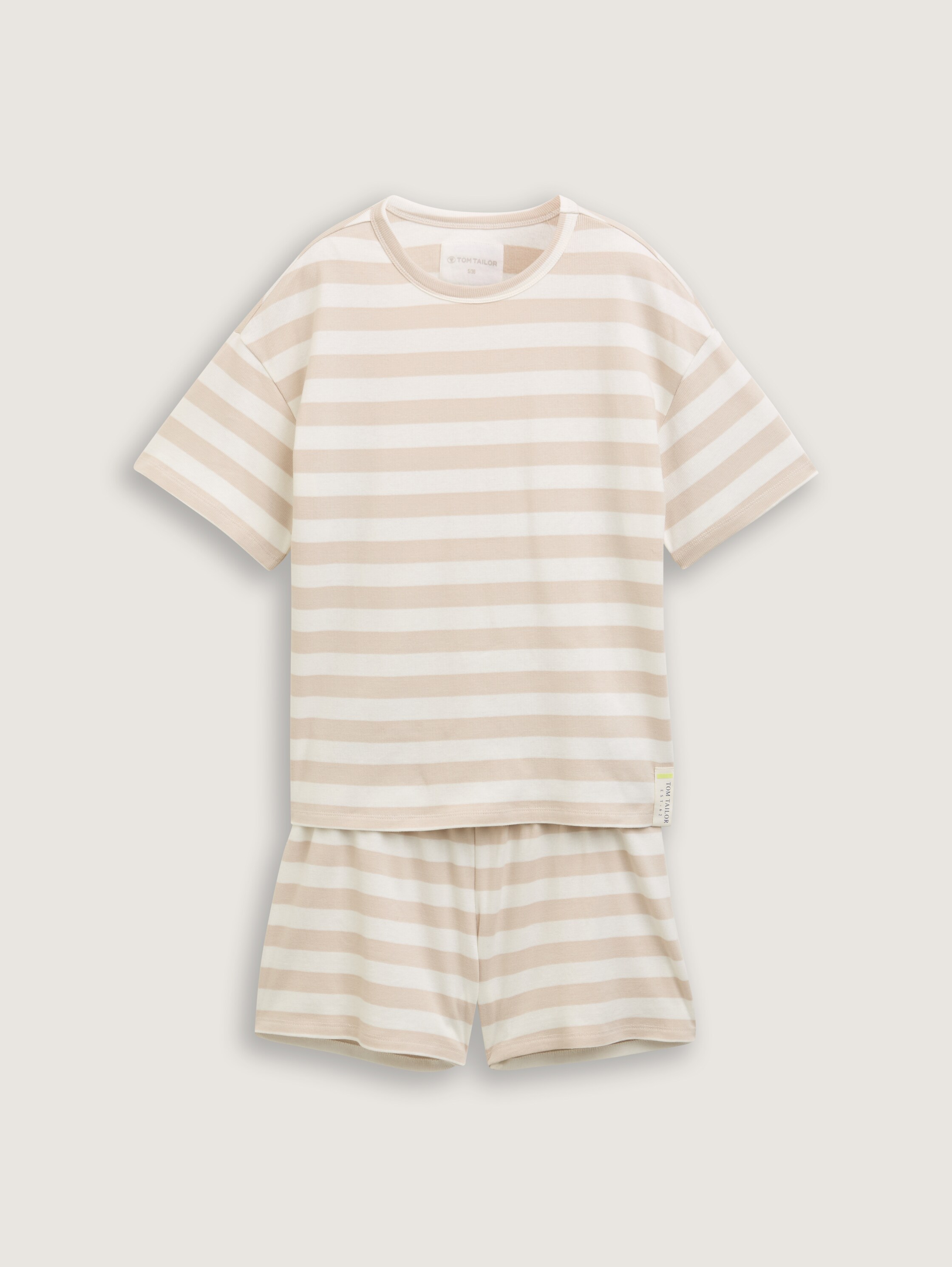 Pyjama-Set mit Streifenmuster - greylighthorizontal_stripe - 