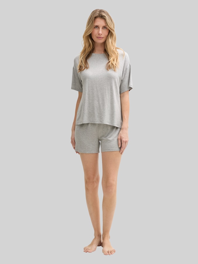 Basic Pyjama-Set von Women, grey-medium-melange