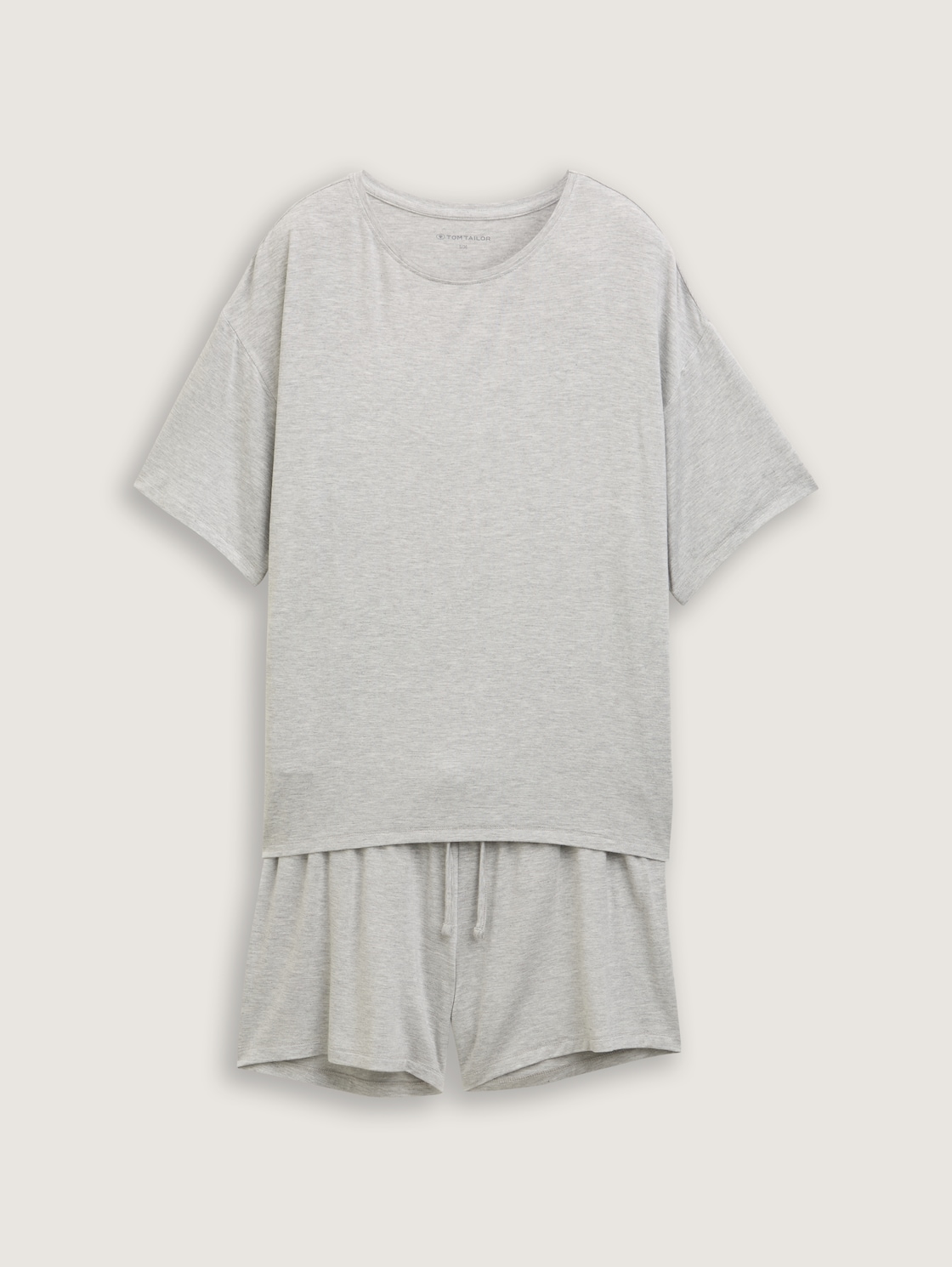 Basic Pyjama-Set - grey-medium-melange - Vorder-Produkt-Ansicht