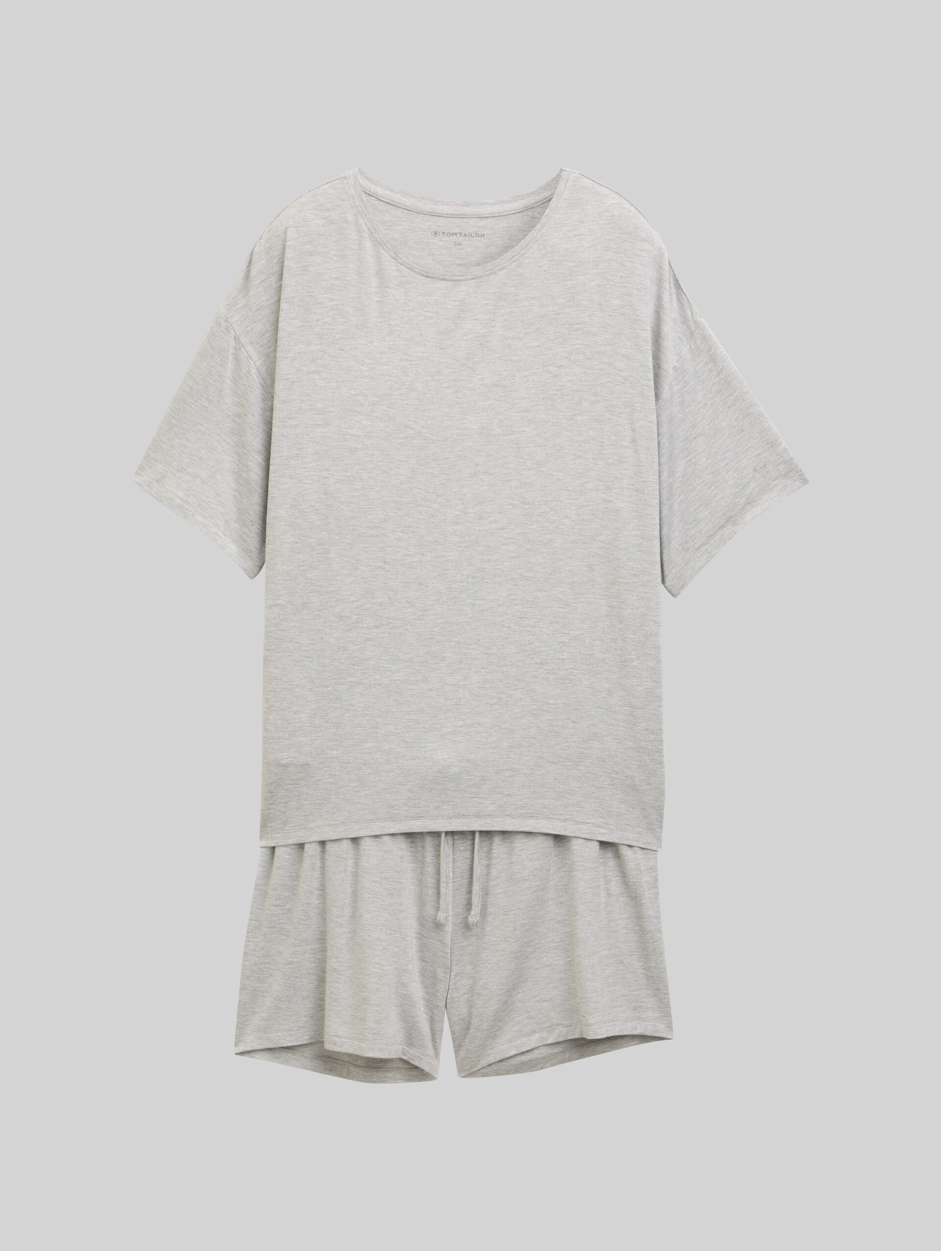 Basic Pyjama-Set - grey-medium-melange - Vorder-Produkt-Ansicht