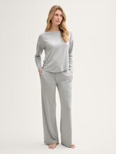 Ensemble de pyjama de base - grey-medium-melange - Vue de face du modèle
