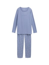 Ausgewählt, Pyjama-Set mit Punktemuster von Tom Tailor, blau