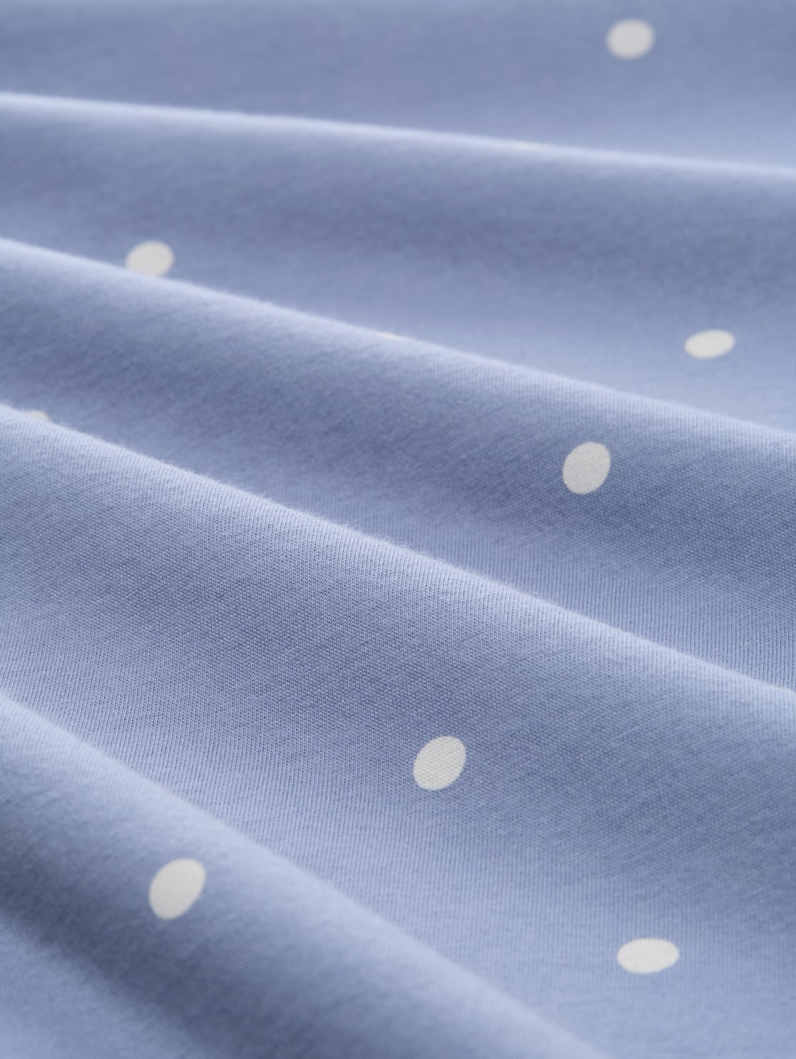 Pyjama-Set mit Punktemuster - blau-mittel-Punkte - Material-Ansicht