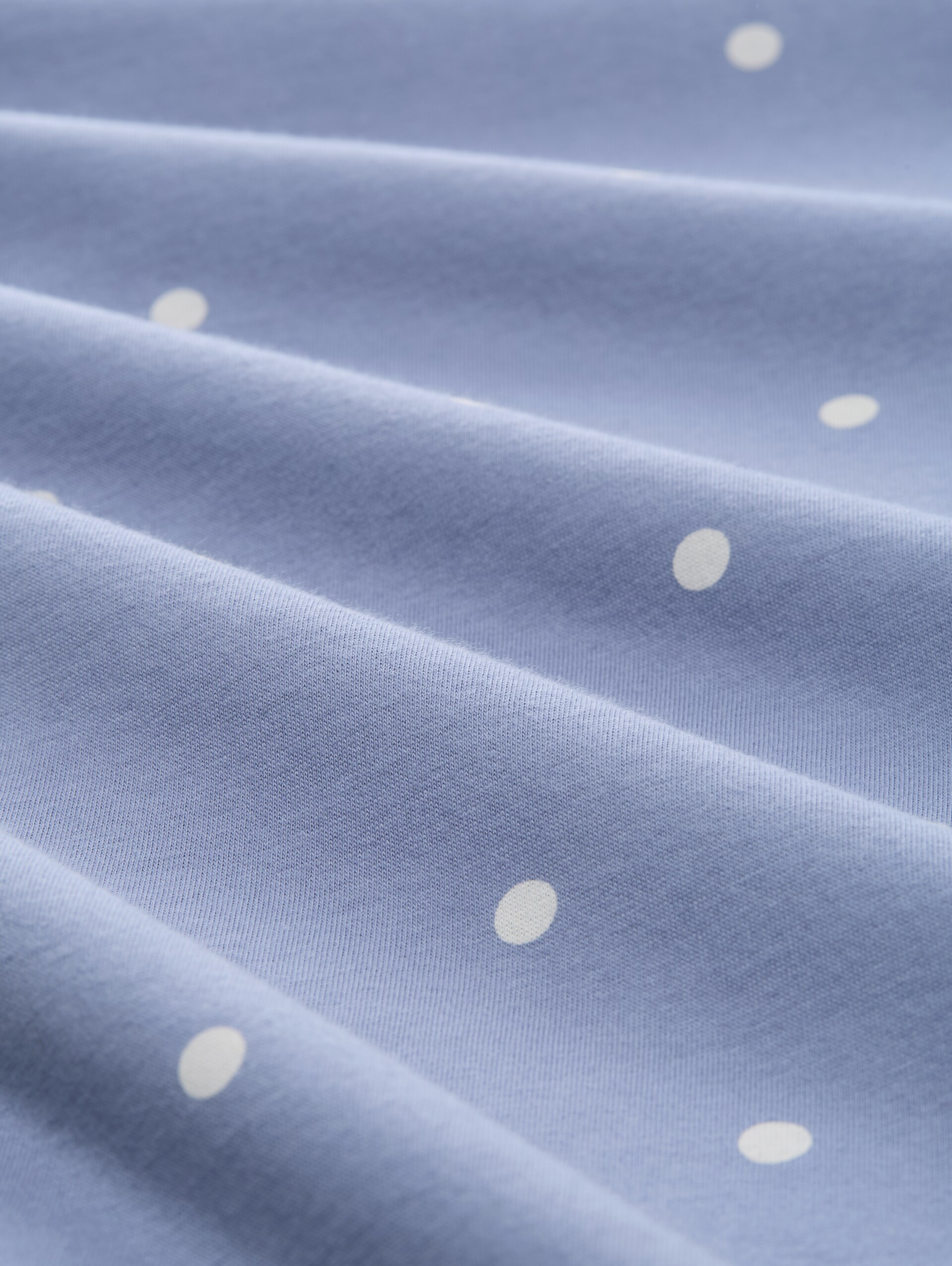 Pyjama-Set mit Punktemuster - blau-mittel-Punkte - Material-Ansicht