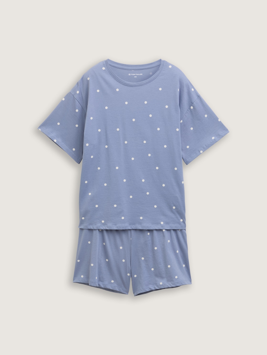 Pyjama set with polka dot pattern - blau-mittel-Punkte - Front product view