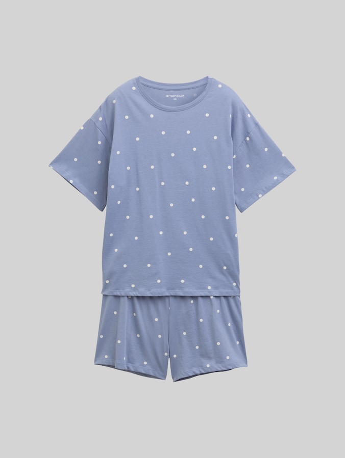 Pyjamaset met stippenpatroon door Women, blau-mittel-Punkte