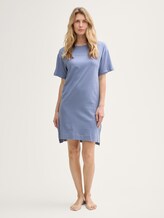 Chemise de nuit à logo imprimé - blue-medium-solid - vue latérale du modèle
