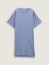 Chemise de nuit à logo imprimé - blue-medium-solid - Vue de face du produit