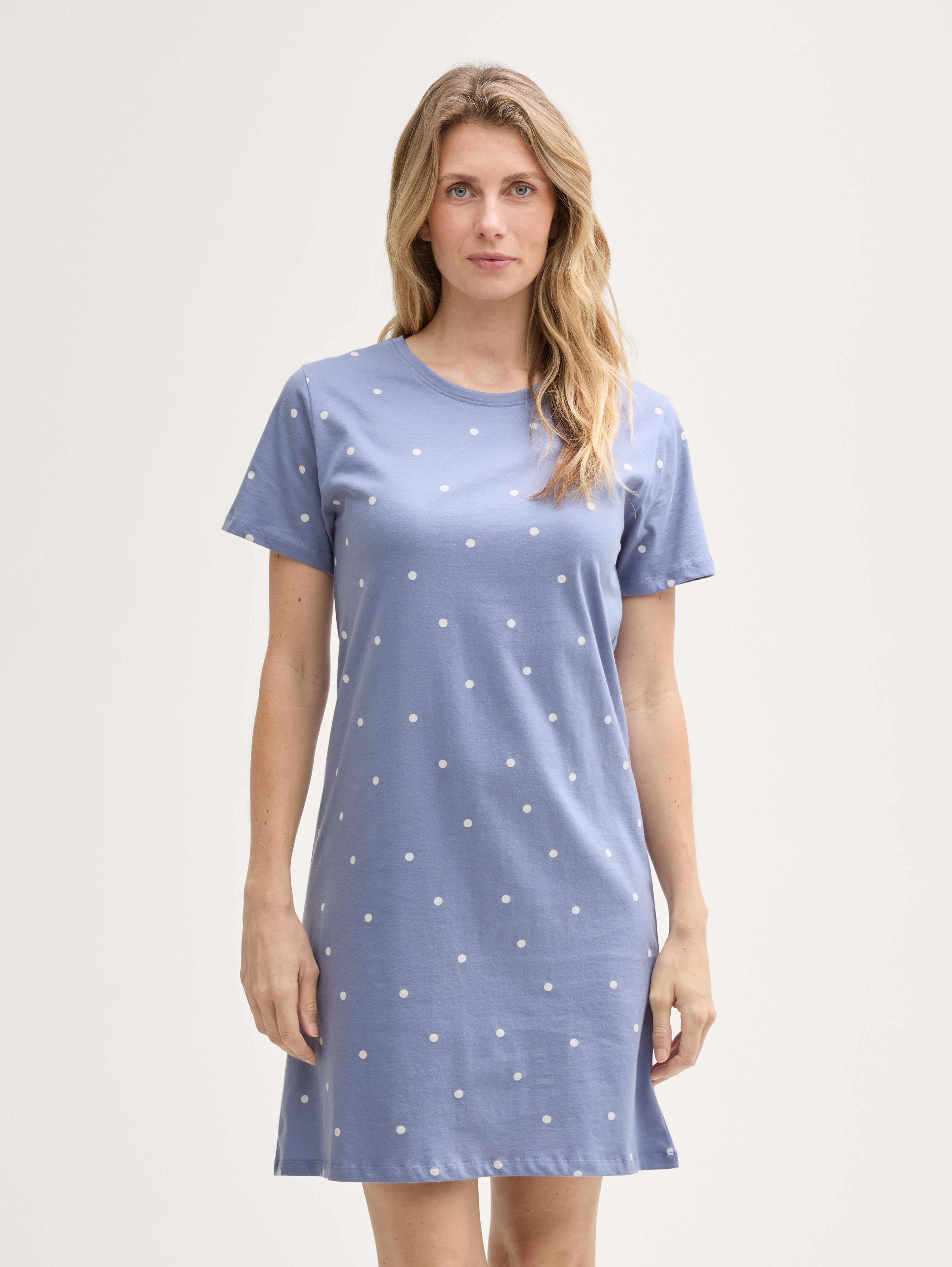 Nachthemd mit Punktemuster von Women, blau-mittel-Punkte