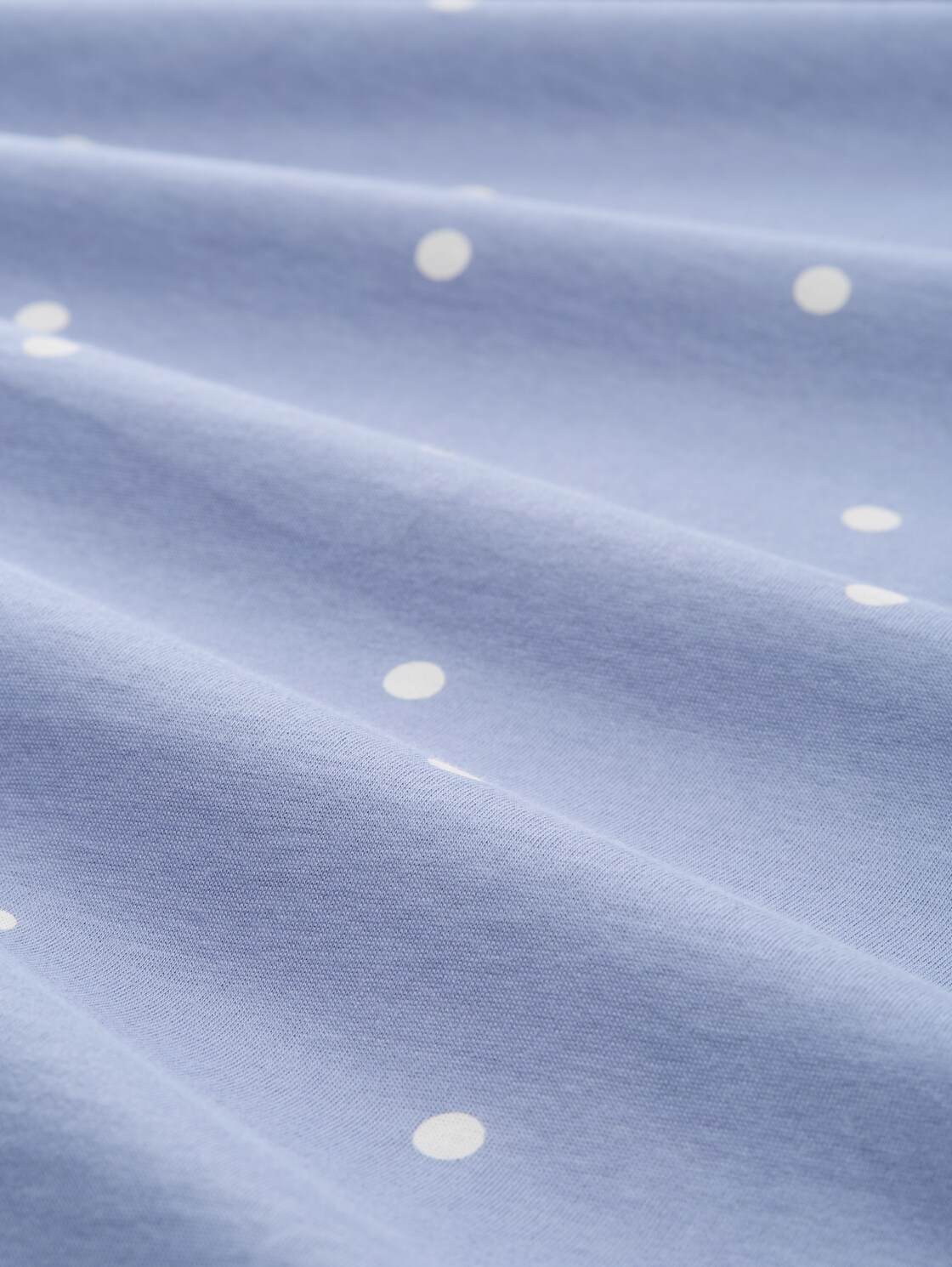 Nachthemd mit Punktemuster - blau-mittel-Punkte - Material-Ansicht