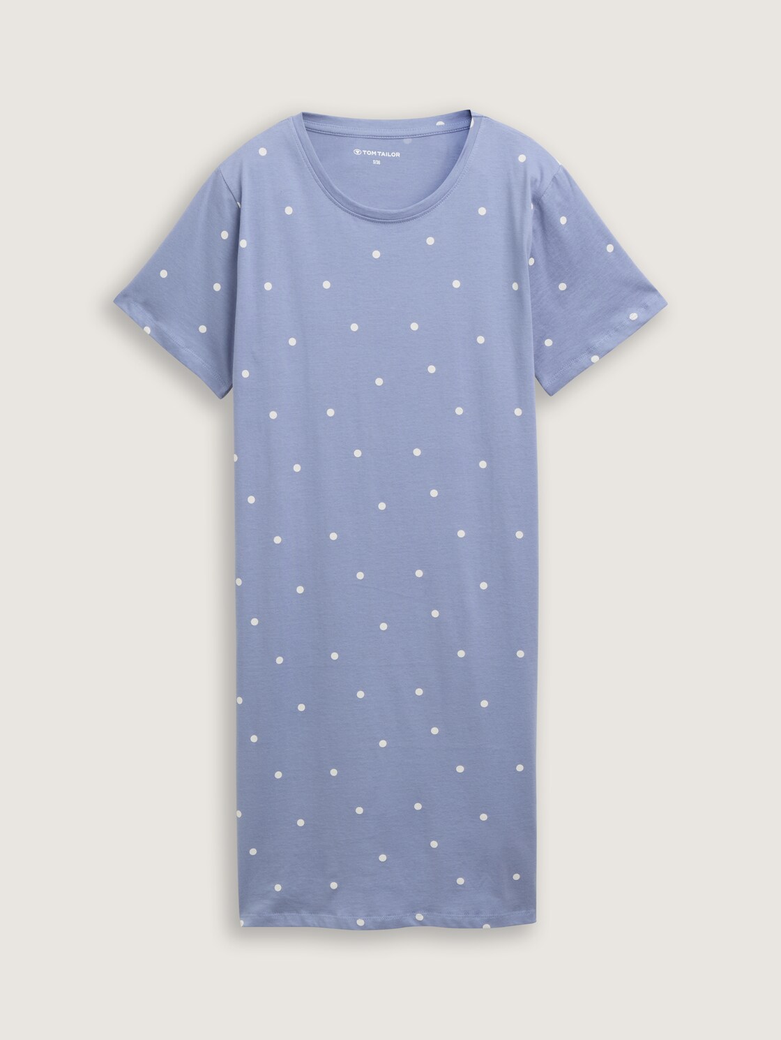 Nachthemd mit Punktemuster - blau-mittel-Punkte - Vorder-Produkt-Ansicht