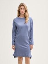 Chemise de nuit à logo imprimé - blue-medium-solid - Vue de face du modèle