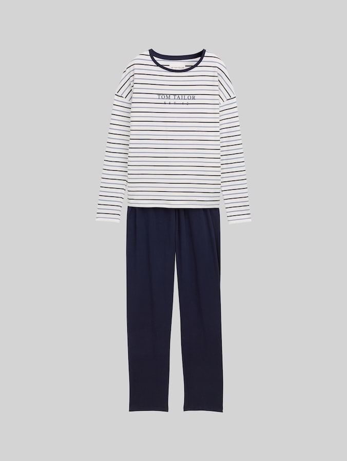 Pyjamaset met gestreept patroon door Women, blue stripe