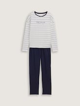 Pyjamaset met streepjesmotief - blue stripe - Product vooraanzicht