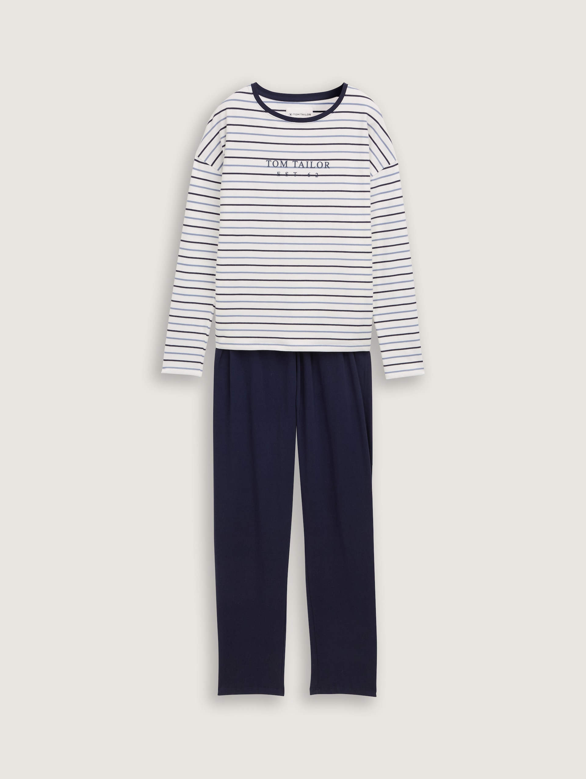 Pyjamaset met gestreept patroon - blue stripe - Product vooraanzicht
