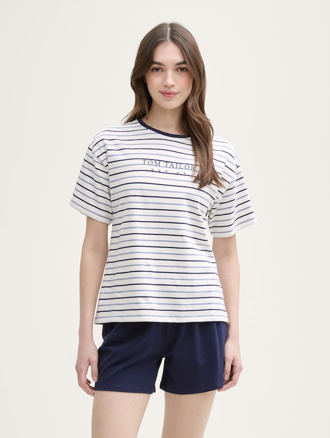 Pyjama-Set mit Streifenmuster von Women, blue stripe