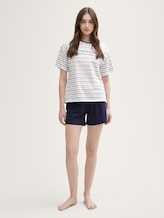 Pyjamaset met streepjesmotief - blue stripe - zijaanzicht model