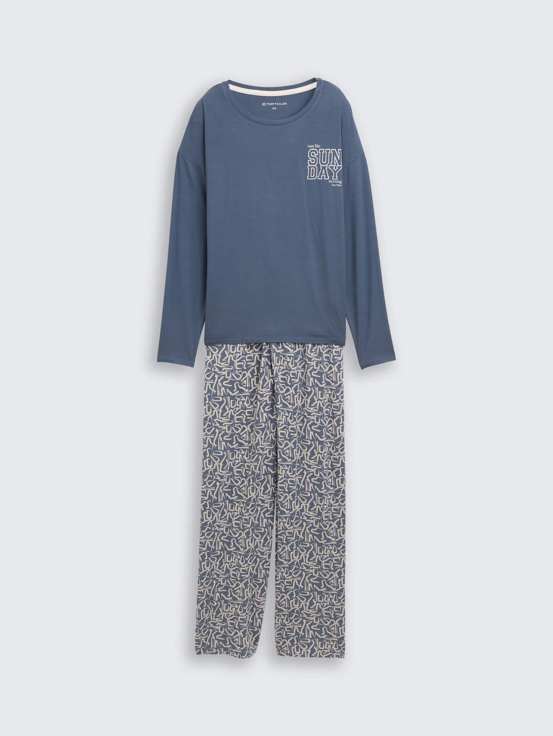 Pyjama-Set mit Allover-Print - blue-medium-allover - Vorder-Produkt-Ansicht