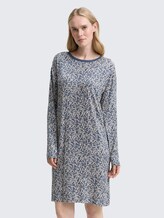 Gemustertes Nachthemd - blue-medium-allover - Model-Vorderansicht