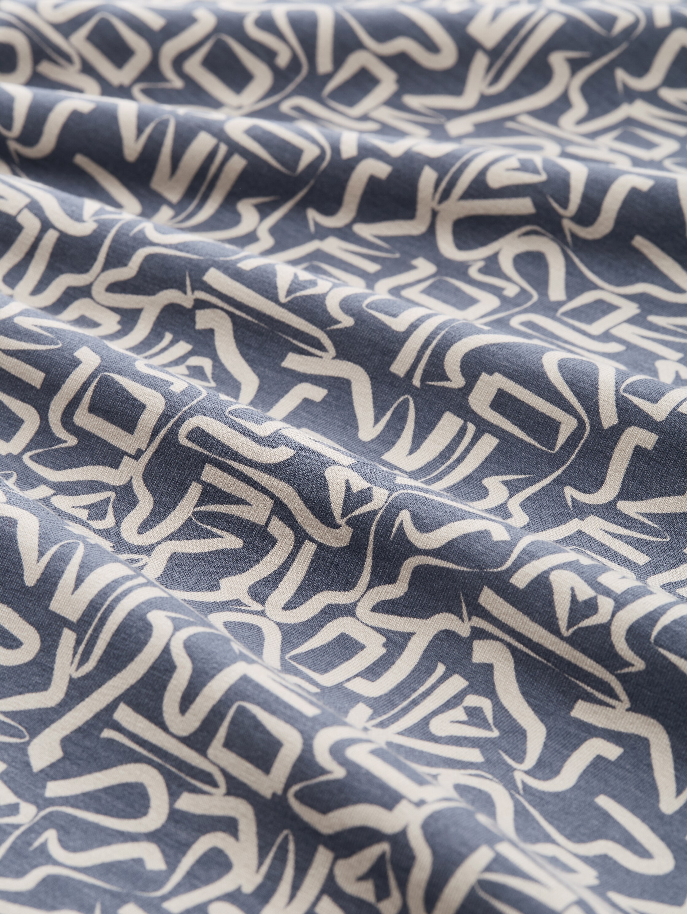 Gemustertes Nachthemd - blue-medium-allover - Material-Ansicht