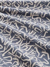 Gemustertes Nachthemd - blue-medium-allover - Material-Ansicht