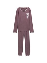 Ausgewählt, Pyjama-Set in Melange Optik von Tom Tailor, lila