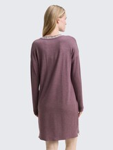 Nachthemd in Melange-Optik - purple-medium-melange - Model-Rückansicht
