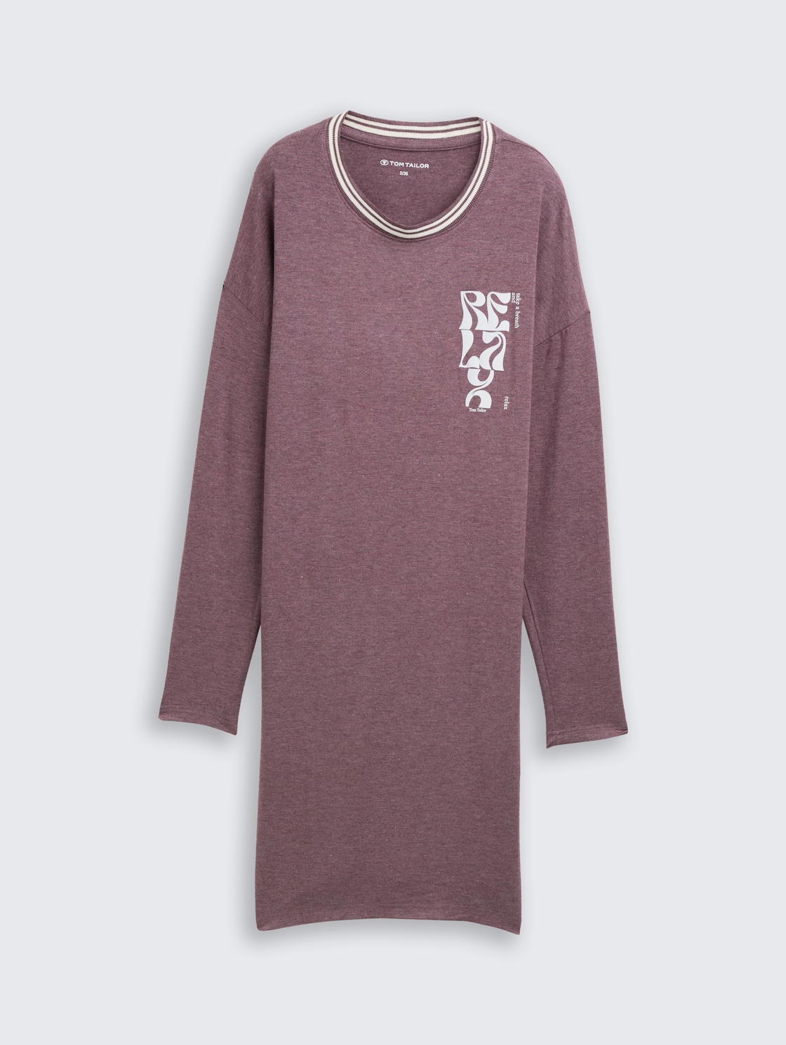 Nachthemd in Melange-Optik - purple-medium-melange - Vorder-Produkt-Ansicht