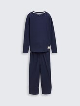 Basic Pyjama-Set - blue-medium-solid - Vorder-Produkt-Ansicht
