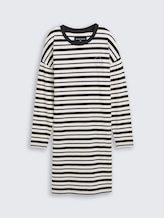 Striped nightdress - grey-dark-horizontal stripe - Front product view