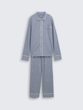 Pyjamaset met streepjesmotief - blue-medium-vertical stripe - Product vooraanzicht