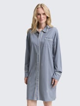 Chemise de nuit à rayures - blue-medium-vertical stripe - Vue de face du modèle
