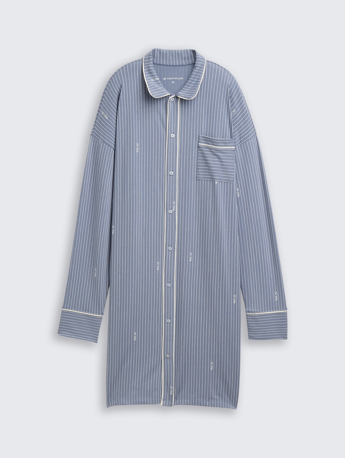 Gestreiftes Nachthemd - blue-medium-vertical stripe - Vorder-Produkt-Ansicht