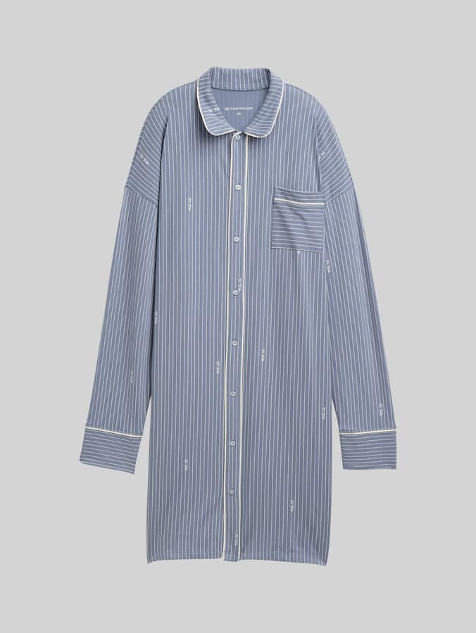 Gestreiftes Nachthemd von Women, blue-medium-vertical stripe