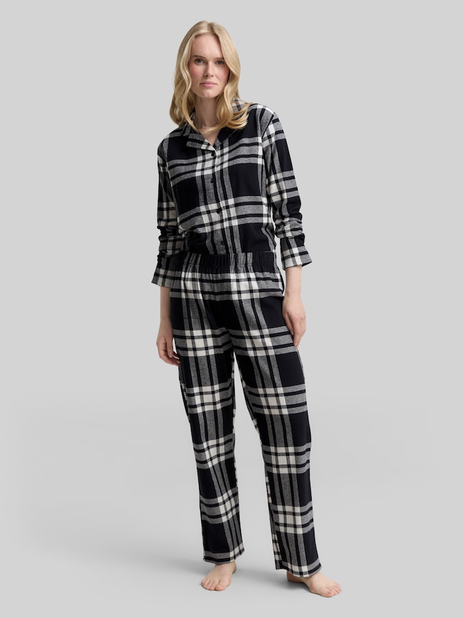 Ensemble pyjama avec motif à carreaux par Women, grey-dark-check