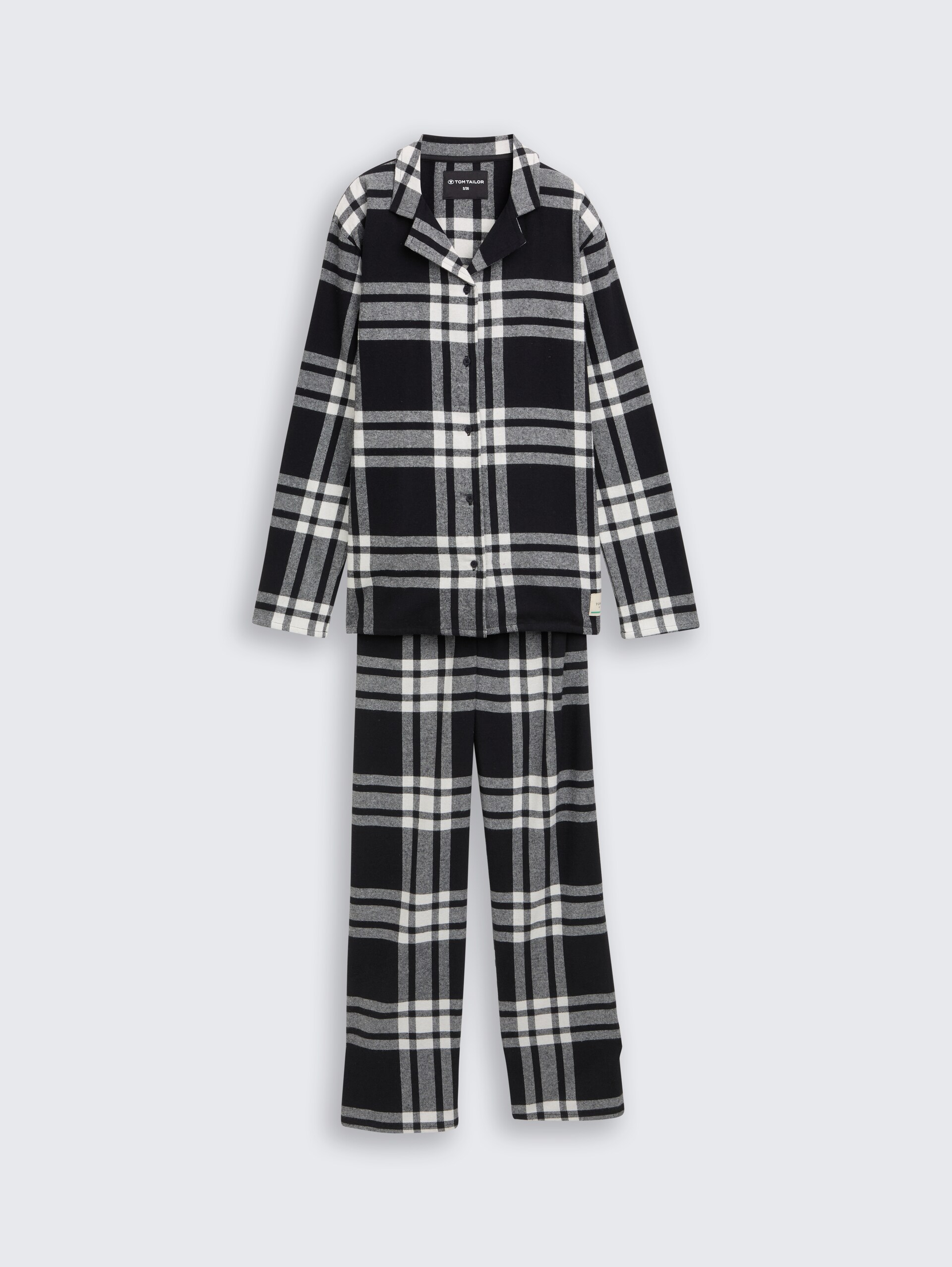 Pyjama-Set mit Karomuster - grey-dark-check - Vorder-Produkt-Ansicht