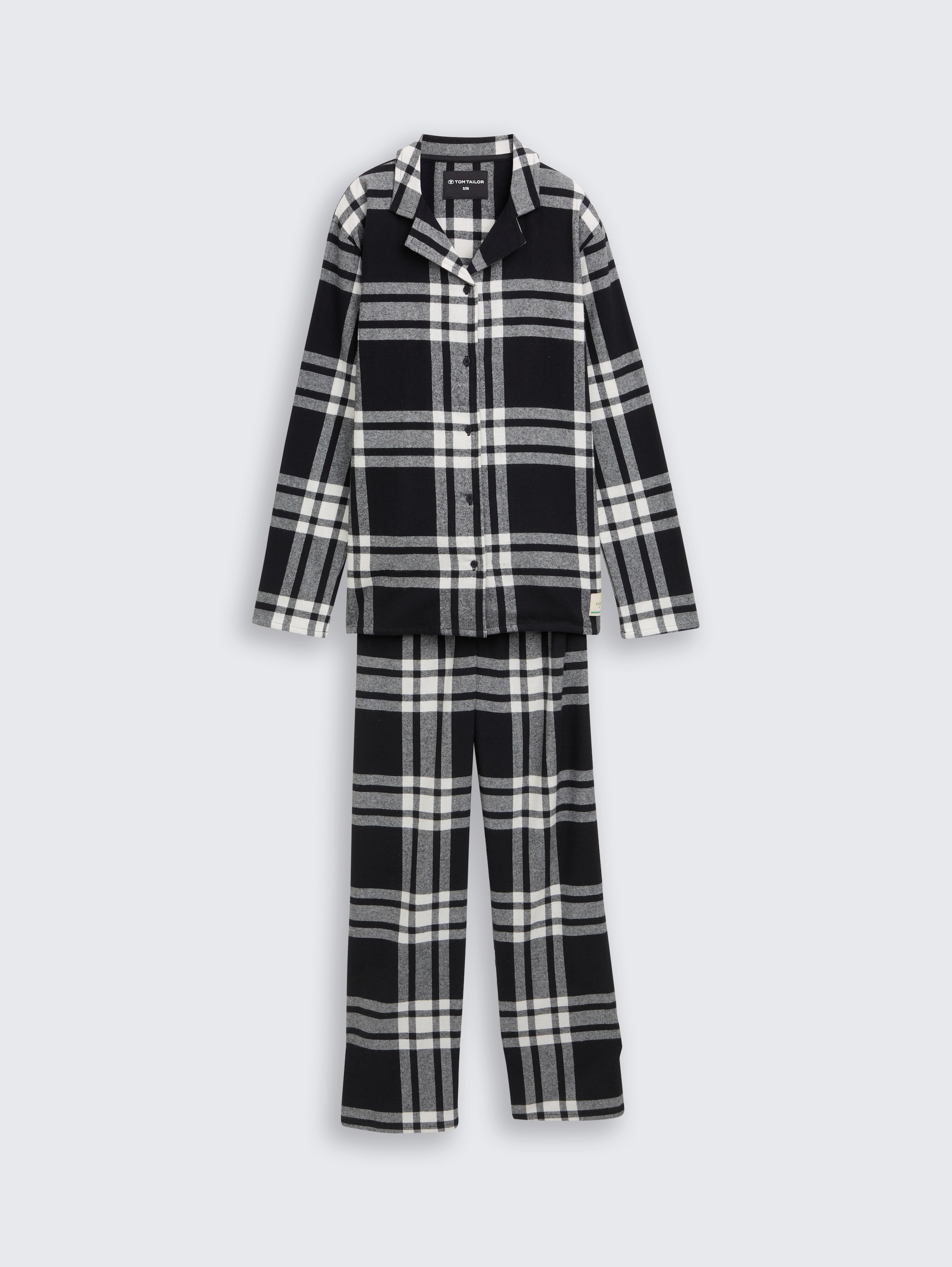Pyjama-Set mit Karomuster - greydarkcheck - 
