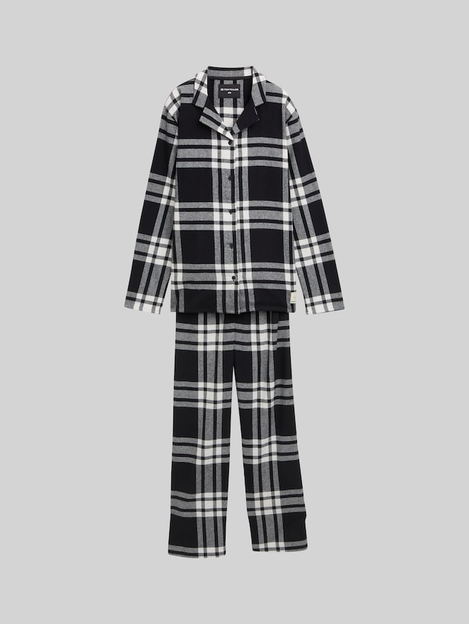 Pyjama-Set mit Karomuster von Women, grey-dark-check
