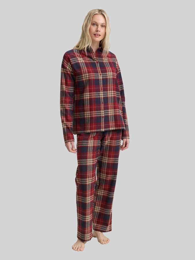 Pyjama-Set mit Karomuster von Women, red-medium-check