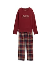 Geselecteerd, Pyjamaset met ruitjespatroon door Tom Tailor, rood
