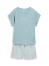 Ausgewählt, Pyjama-Set mit Muster von Tom Tailor, blau