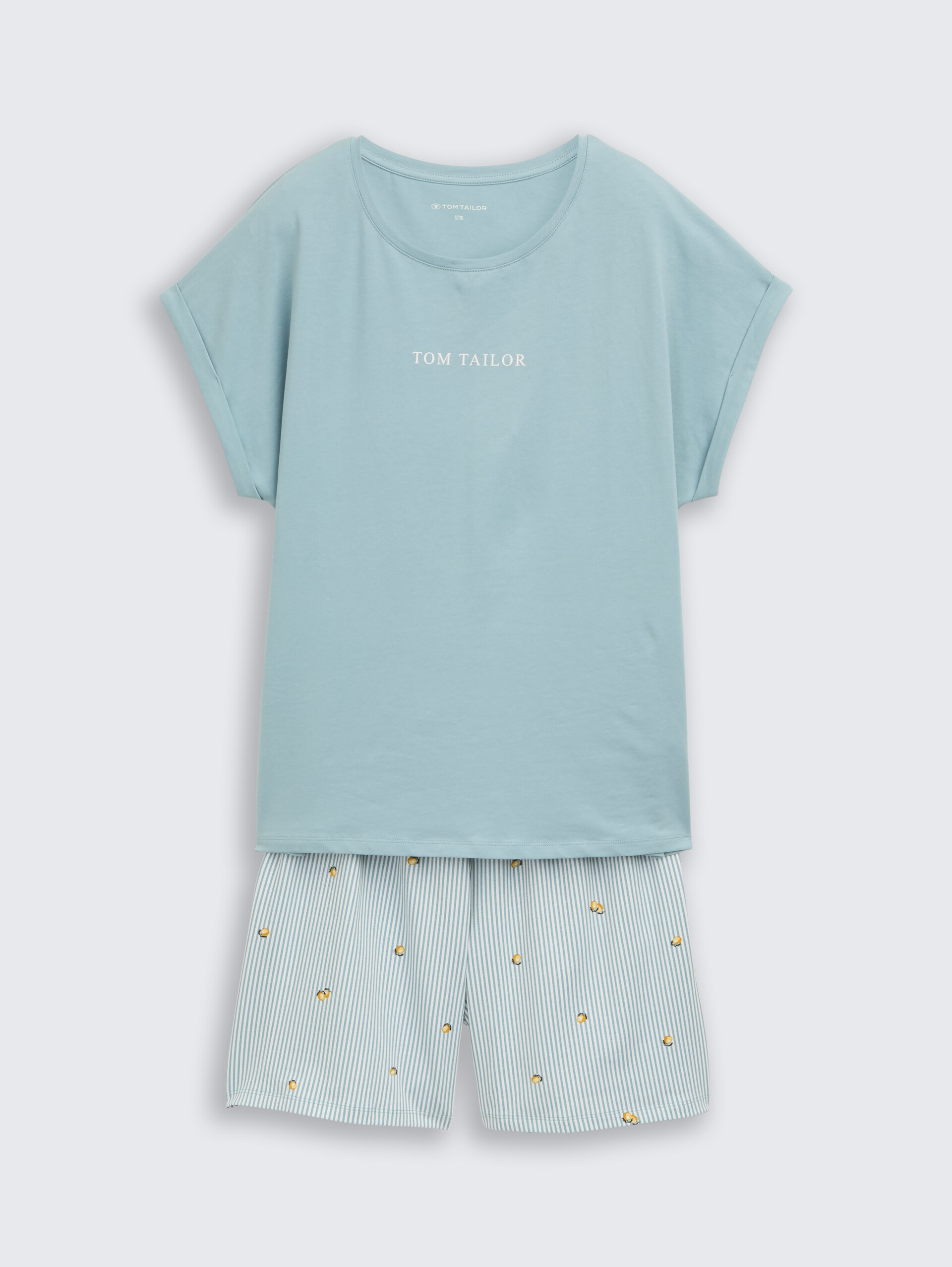 Pyjama-Set mit Muster - blue-medium-vertical stripe - Vorder-Produkt-Ansicht