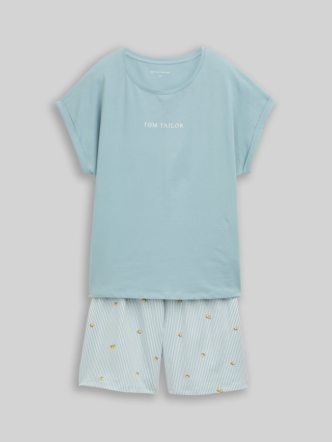 Pyjama set met motief door Women, blue-medium-vertical stripe