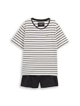 Ausgewählt, Pyjama-Set mit Streifenmuster von Tom Tailor, weiß