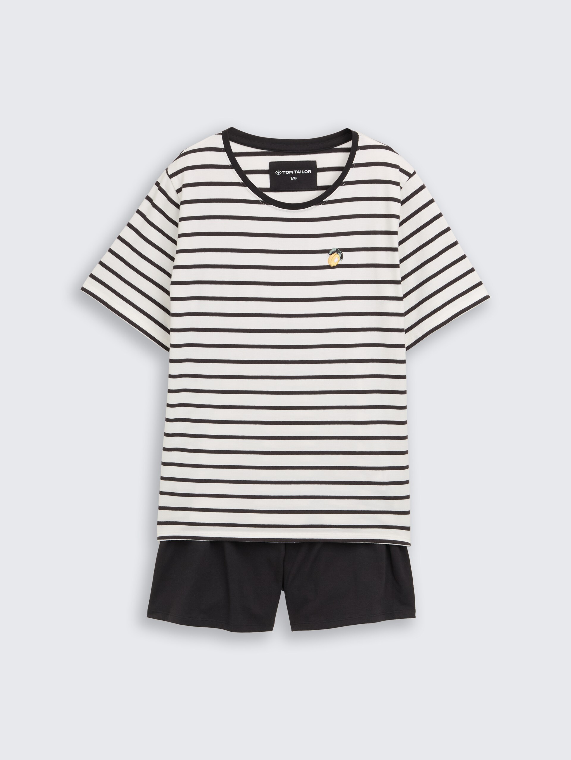 Ensemble pyjama à rayures - black-medium-striped - Vue de face du produit