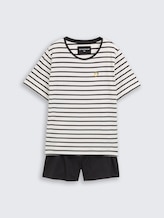 Pyjamaset met streepjesmotief - black-medium-striped - Product vooraanzicht