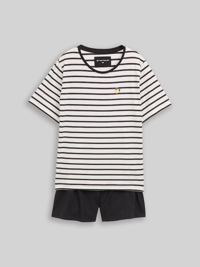 Pyjama-Set mit Streifenmuster von Women, black-medium-striped