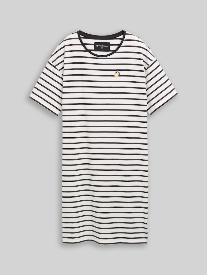 Nachthemd mit Streifenmuster von Women, white-medium-horizontal stripe
